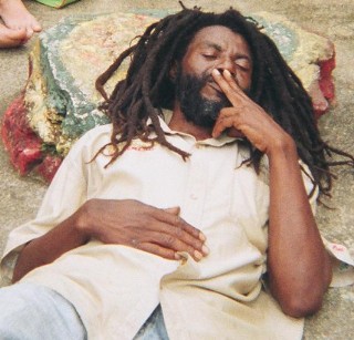 Photo of guide lying on the Marley rock goes here.