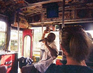 Photo of the bus tour guide goes here.