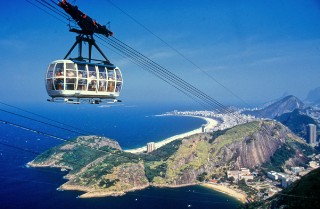Photo of Rio de Janeiro cable car and city in background goes here.