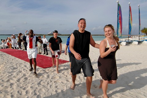 Photo of couple on private island experience.