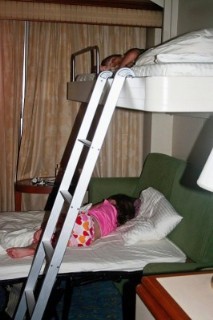 Photo of pull-down berth and pull-out couch goes here.
