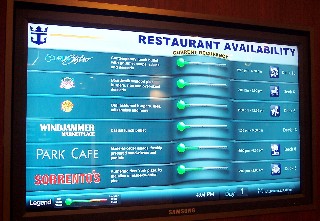 Photo of restaurant availability sign goes here.