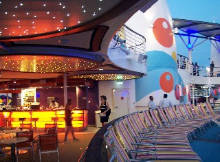 Photo of a portion of the pool and Sports Zone