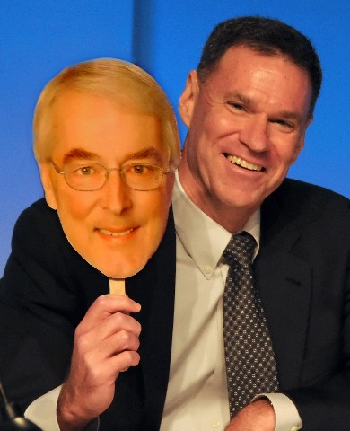 Photo of Gerry Cahill with Bob Dickinson mask goes here.