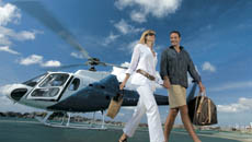 Photo of Regent travelers taking a private helicopter tour goes here.