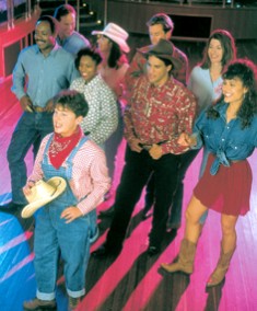 Photo of line dancing onboard Princess Cruises.