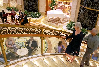 Photo of atrium of Emerald Princess goes here.