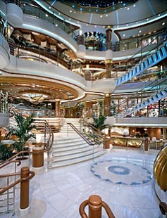 Photo of Atrium of Coral Princess goes here. 