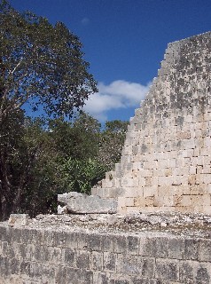 Photo of the wall and serpent head on the Great Ball Court goes here.