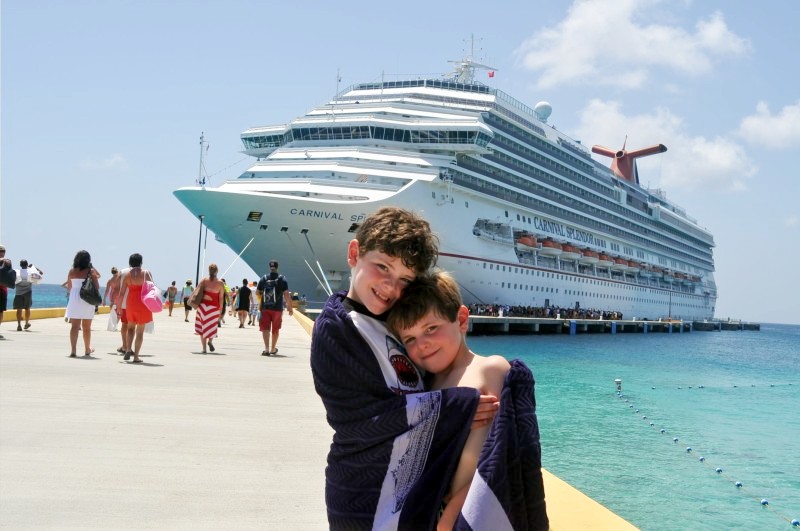 Photo of Jack and Casey Dinnigan with Carnival Splendor goes here.