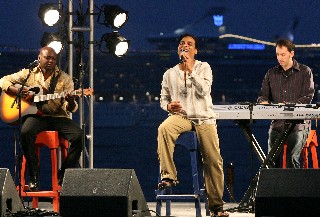 Photo of Jon Secada at CocoCay concert goes here.