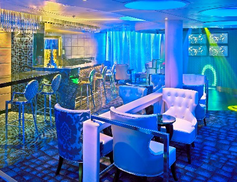 Photo of glitzy new lounge on Crystal Cruises goes here.