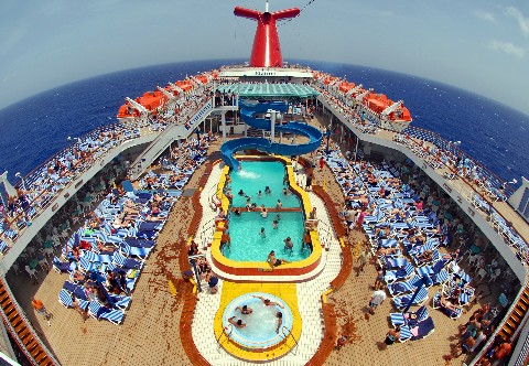 Photo of the Top Deck of Elation is shown here.