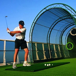 Golf facilities onboard are shown here.