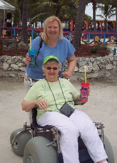 Photo of the dune buggy wheelchair at Castaway Cay goes here.