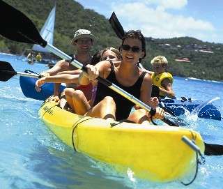 Photo of Half Moon Cay kayakers goes here.