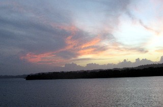 Photo of Gatun Lake sunset goes here.