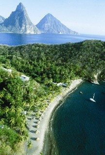 Photo of Pitons goes here.