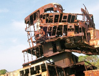 Photo of the structure of a shipwreck goes here.