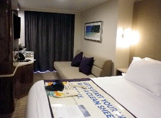 Photo of balcony cabin on Norwegian Getaway goes here.*