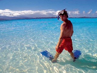 Photo of lone snorkeler goes here.
