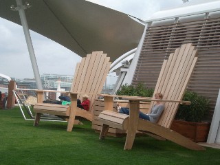 Photo of Adirondack chairs goes here.