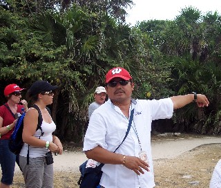Photo of guide at Tulum goes here.