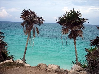 Photo of seaside view from Tulum goes here.