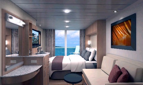 Photo of a Celebrity Solstice verandah stateroom goes here.
