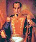 Painting depicting Simon Bolivar goes here.