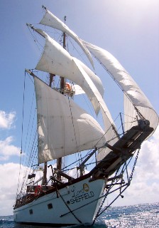Photo of Lord Sheffield masted ship goes here.