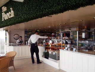 Photo of The Porch restaurant area goes here.