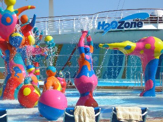Photo of H20 Zone fountains goes here.