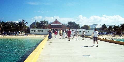 Photo of pier to Grand Turk goes here.