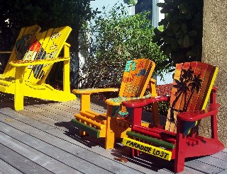 Photo of chairs at Jimmy Buffett's Margaritaville goes here.