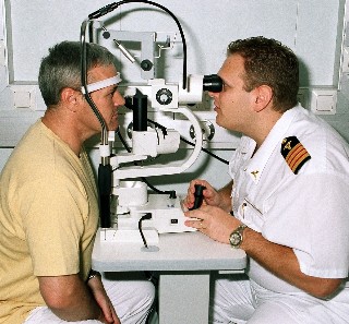 Photo of eye examination goes here.