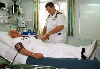 Photo of Carnival infirmary and patient care goes here.