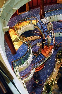 Photo of Seven Seas Mariner atrium is shown here. 