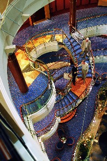Photo of Seven Seas Mariner atrium is shown here.