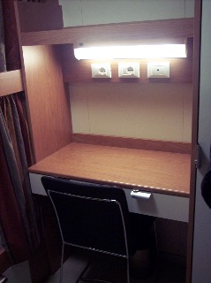 Photo of crew cabin desk area goes here.