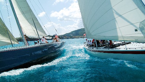 Photo of Stars and Stripes and Canada II racing goes here.