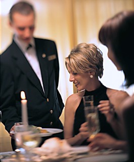Photo of dining onboard Seabourn goes here.